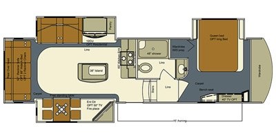 2016 EverGreen Bay Hill 295RL floorplan