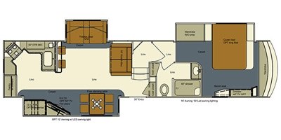 2016 EverGreen Bay Hill 340RK floorplan