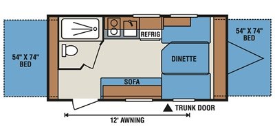 2016 KZ Spree Escape E16RBT floorplan