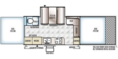 2016 Forest River Flagstaff High Wall Series HW31SCTH floorplan