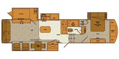 2016 Lifestyle Alfa Gold 3905SH Kids Room floorplan