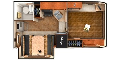 2016 Lance Truck Camper Short Bed 855S floorplan
