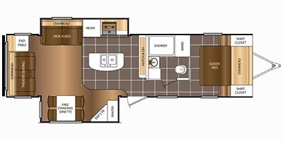 2016 Prime Time Manufacturing Tracer Executive 3140 RSD floorplan