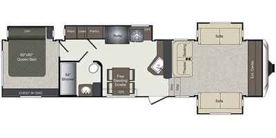 2016 Keystone Laredo 340FL floorplan