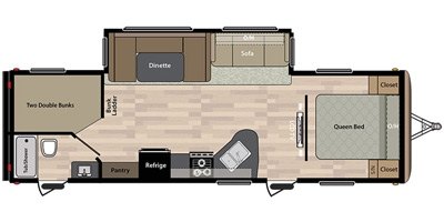 2016 Keystone Springdale 282BHWE floorplan