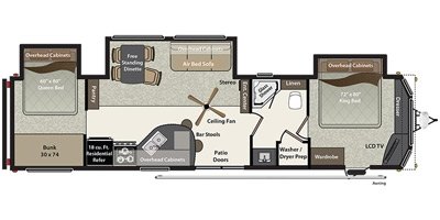 2016 Keystone Residence 4021BH floorplan