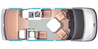 2016 Roadtrek 170 Versatile floorplan