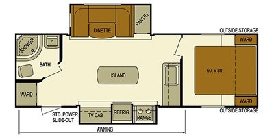 2016 Skyline Nomad 238RB floorplan