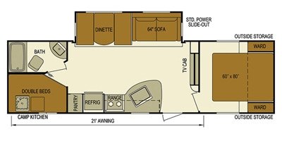 2016 Skyline Nomad 288BH floorplan