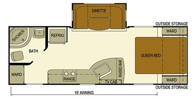 2016 Skyline Nomad 228RB floorplan