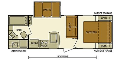 2016 Skyline Nomad 248RB floorplan