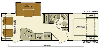 2016 Skyline Nomad 258RL floorplan