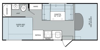 2016 Holiday Rambler Augusta® 23B floorplan