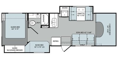 2016 Holiday Rambler Augusta® LX 31A floorplan