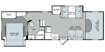 2016 Holiday Rambler Augusta® LX 31W floorplan