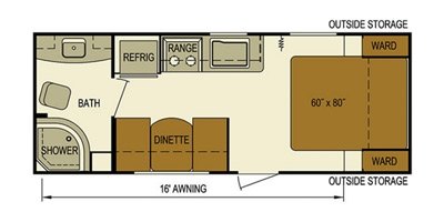 2016 Skyline Nomad Dart 188RB floorplan