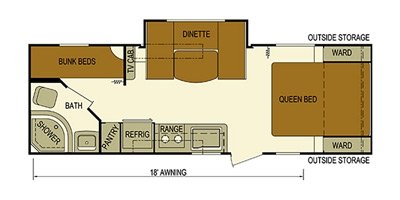 2016 Skyline Nomad Dart 228BH floorplan