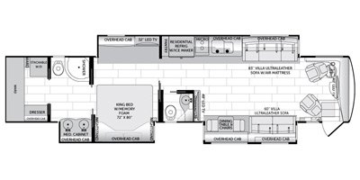 2016 American Coach American Dream® 45T floorplan