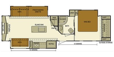 2016 Skyline Layton Javelin Series 335RE floorplan