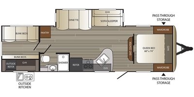 2016 Keystone Outback Ultra-Lite 293UBH floorplan