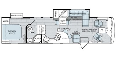 2016 Holiday Rambler Navigator® XE 35B floorplan