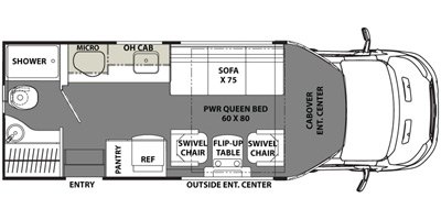 2016 Coachmen Orion T24RB floorplan