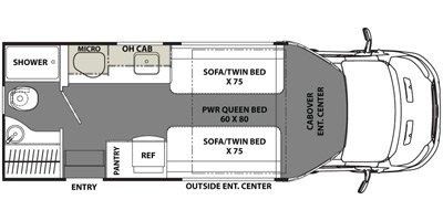 2016 Coachmen Orion T24TB floorplan