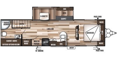 2016 Forest River Wildwood 30LOFTK floorplan