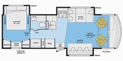 2016 Winnebago Sunstar LX 30T floorplan