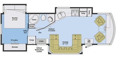 2016 Winnebago Suncruiser® 32D floorplan