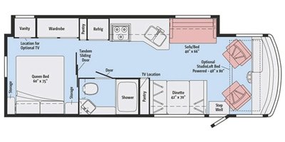 2016 Winnebago Vista 29VE floorplan