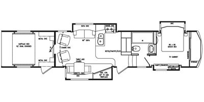 2016 DRV Fullhouse LX410 floorplan