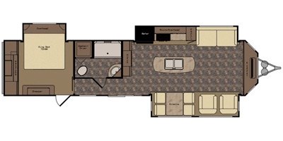 2016 CrossRoads Hampton HT380FD floorplan