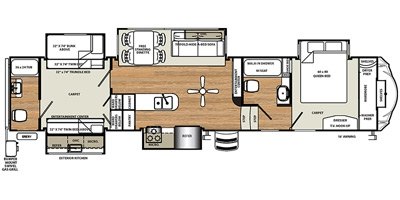 2016 Forest River Sierra 381RBOK floorplan
