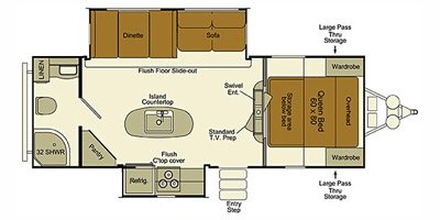 2016 EverGreen Sun Valley Pro GP27RBDS floorplan