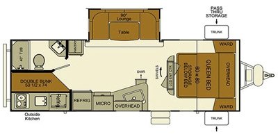 2016 EverGreen Sun Valley 240DBD floorplan