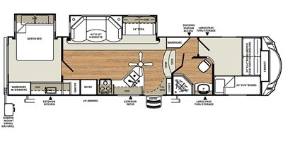 2016 Forest River Sandpiper Select 32QBBS floorplan