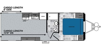 2016 Forest River Work And Play FRP 25WAB floorplan