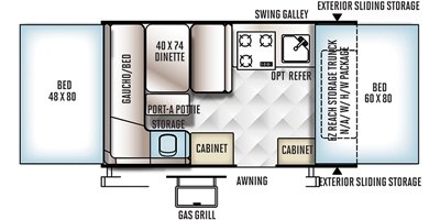 2016 Forest River Flagstaff MAC / LTD 206ST floorplan