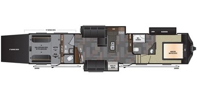 2017 Keystone Fuzion 414 floorplan