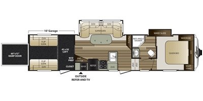 2017 Keystone Cougar (East) 326SRX floorplan