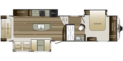 2017 Keystone Cougar (East) 333MKS floorplan