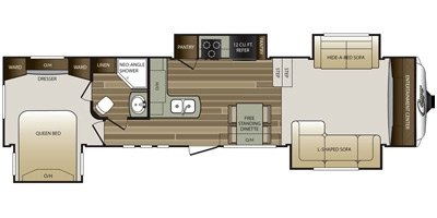 2017 Keystone Cougar (West) 337FLSWE floorplan