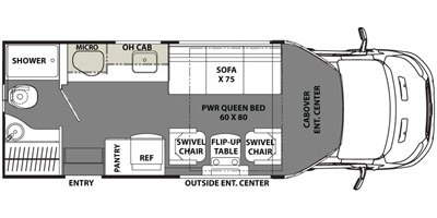 2017 Coachmen Orion T24RB floorplan