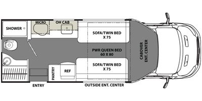 2017 Coachmen Orion T24TB floorplan