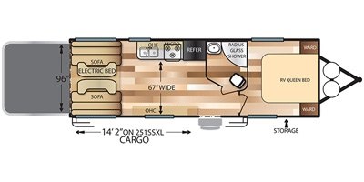 2017 Forest River Wildwood X-Lite West 251SSXL floorplan
