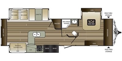 2017 Keystone Cougar X-Lite 33SAB floorplan