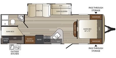 2017 Keystone Outback Ultra-Lite 276UBH floorplan