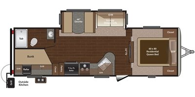 2017 Keystone Sprinter Campfire 28BH floorplan