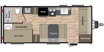 2017 Keystone Springdale (Summerland Series Mini) 1890FL floorplan